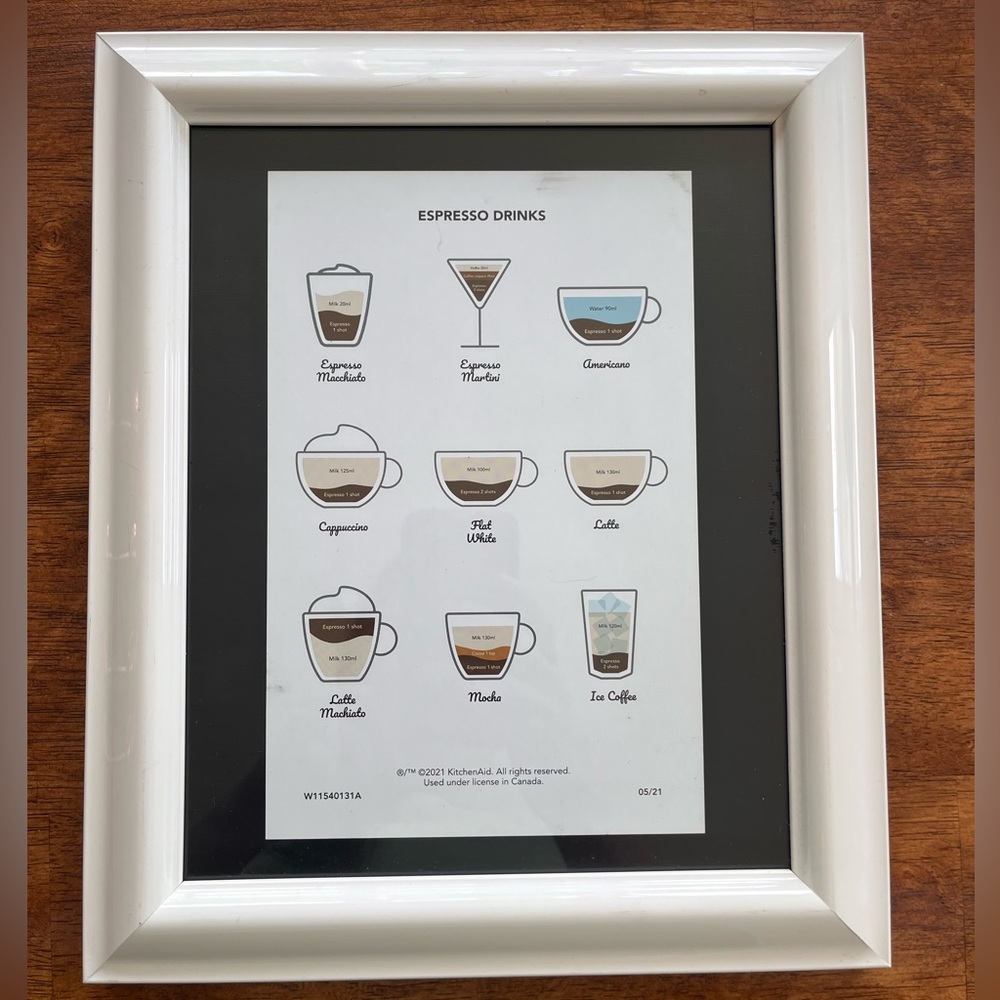 Coffee Bar Art Print, White, 10”x12”